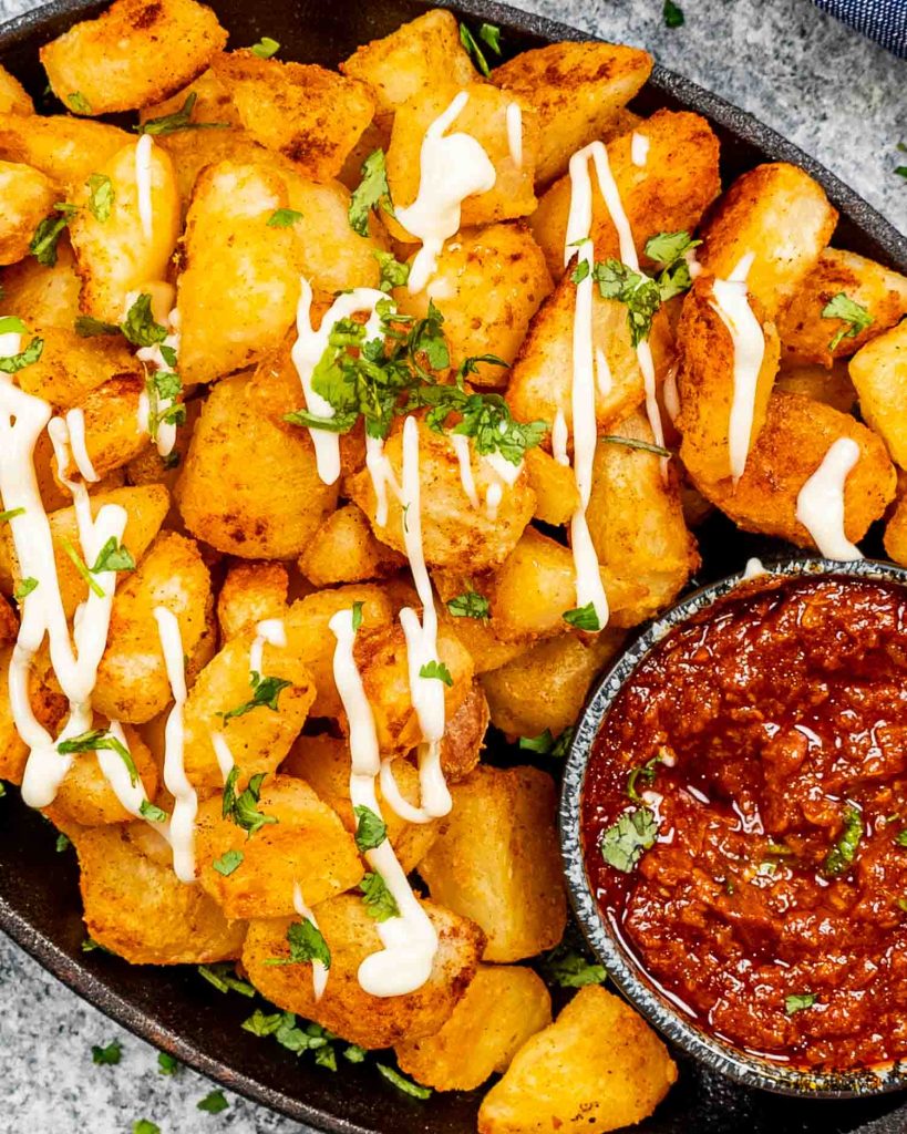 Fried Potatoes with Mayonnaise sauce