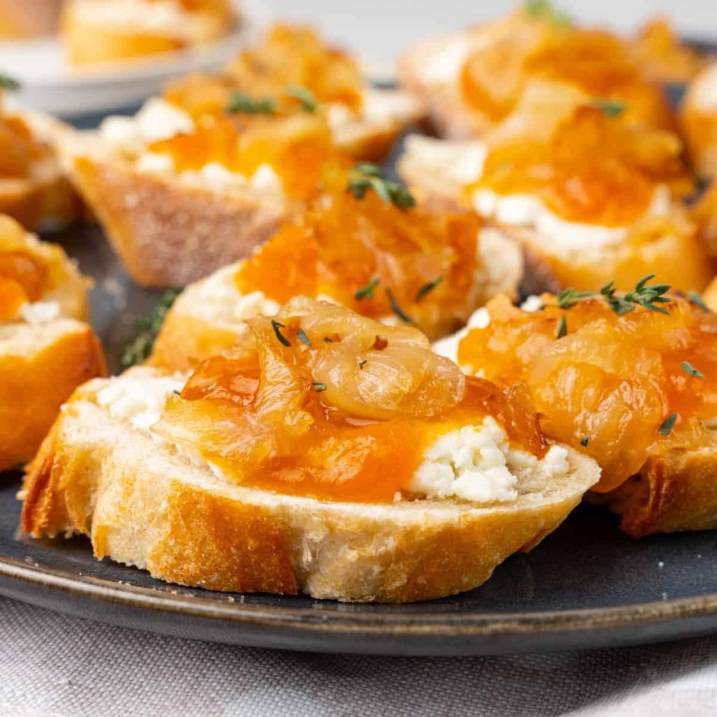 Exquisite Spanish Caramelized Onion and Goat Cheese Pintxo Recipe
