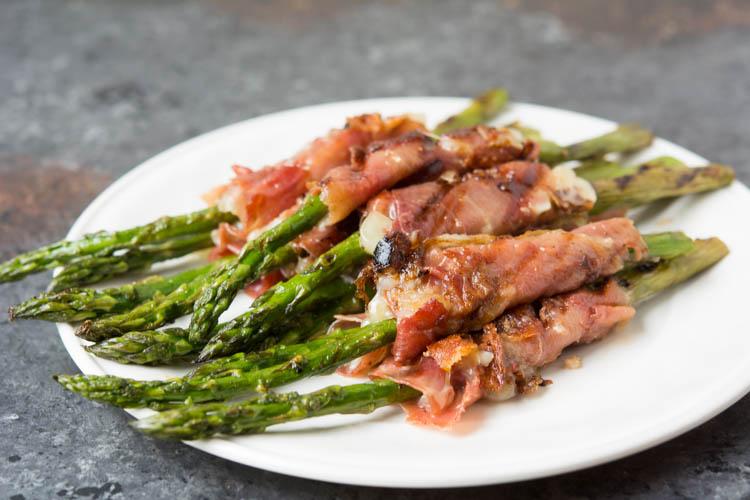 Roasted Asparagus with Ham and Manchego Cheese