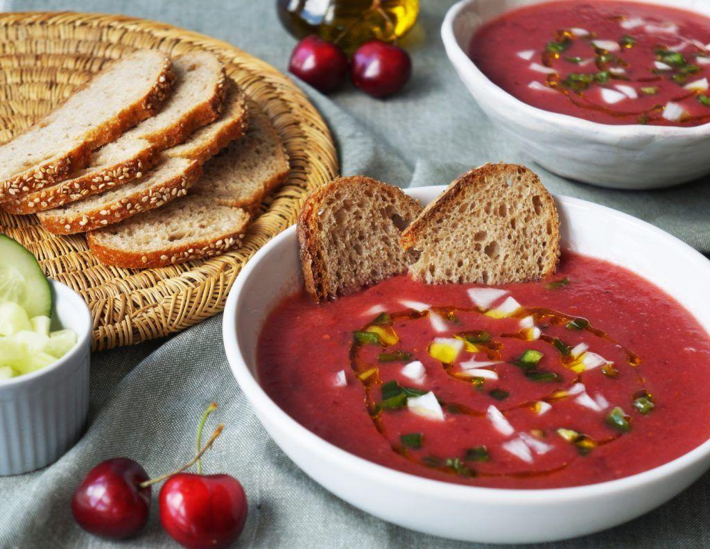 Cool Down with a Bowl of Homemade Spanish Cherry Gazpacho