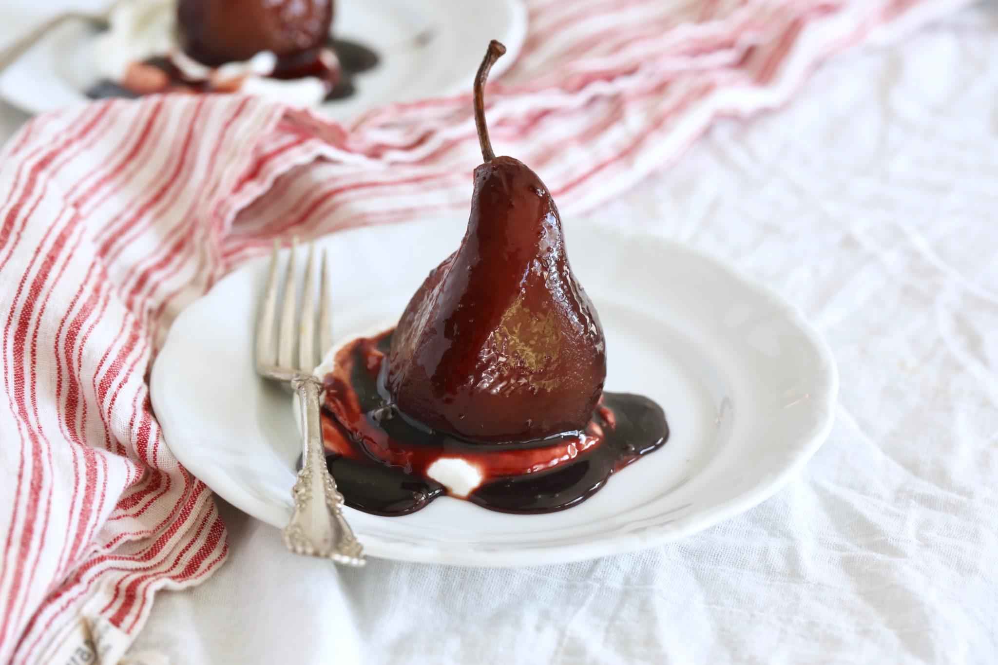Poached Pedro Sherry Pears